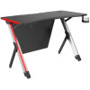 Стол игровой Cactus CS-GTX-AL-CARBON-RED столешница МДФ карбон каркас серебристый
