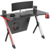 Стол игровой Cactus CS-GTX-AL-CARBON-RED столешница МДФ карбон каркас серебристый Стол игровой Cactus CS-GTX-AL-CARBON-RED столешница МДФ карбон каркас серебристый